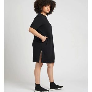 Short Sleeve Sweatshirt Dress w/ Side Slips